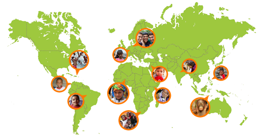 Karte von rund 40 sozialen Projekten von Photocircle