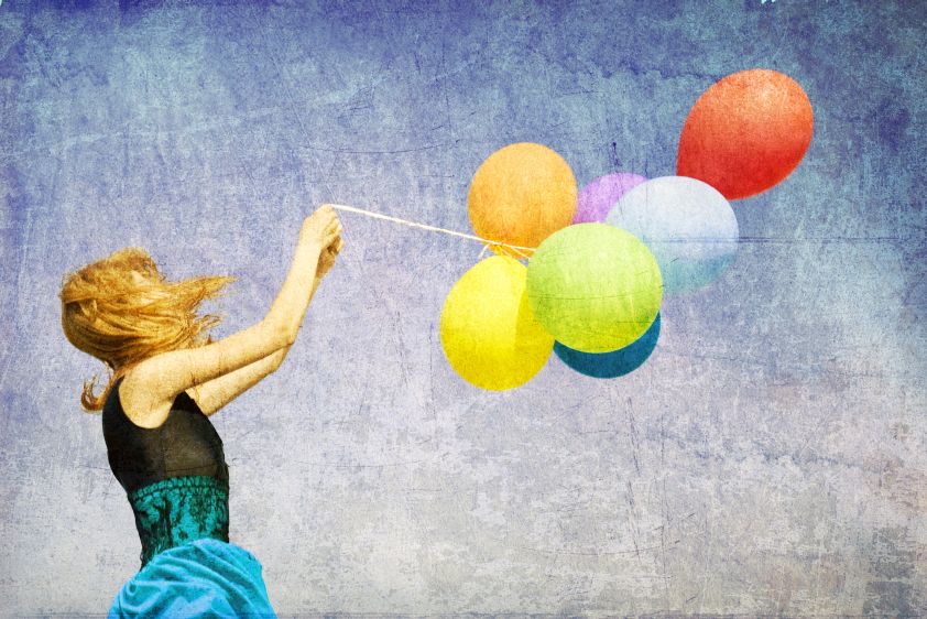 luftballons, momente, augenblicke, loslassen, sein, spielen, positive nachrichten